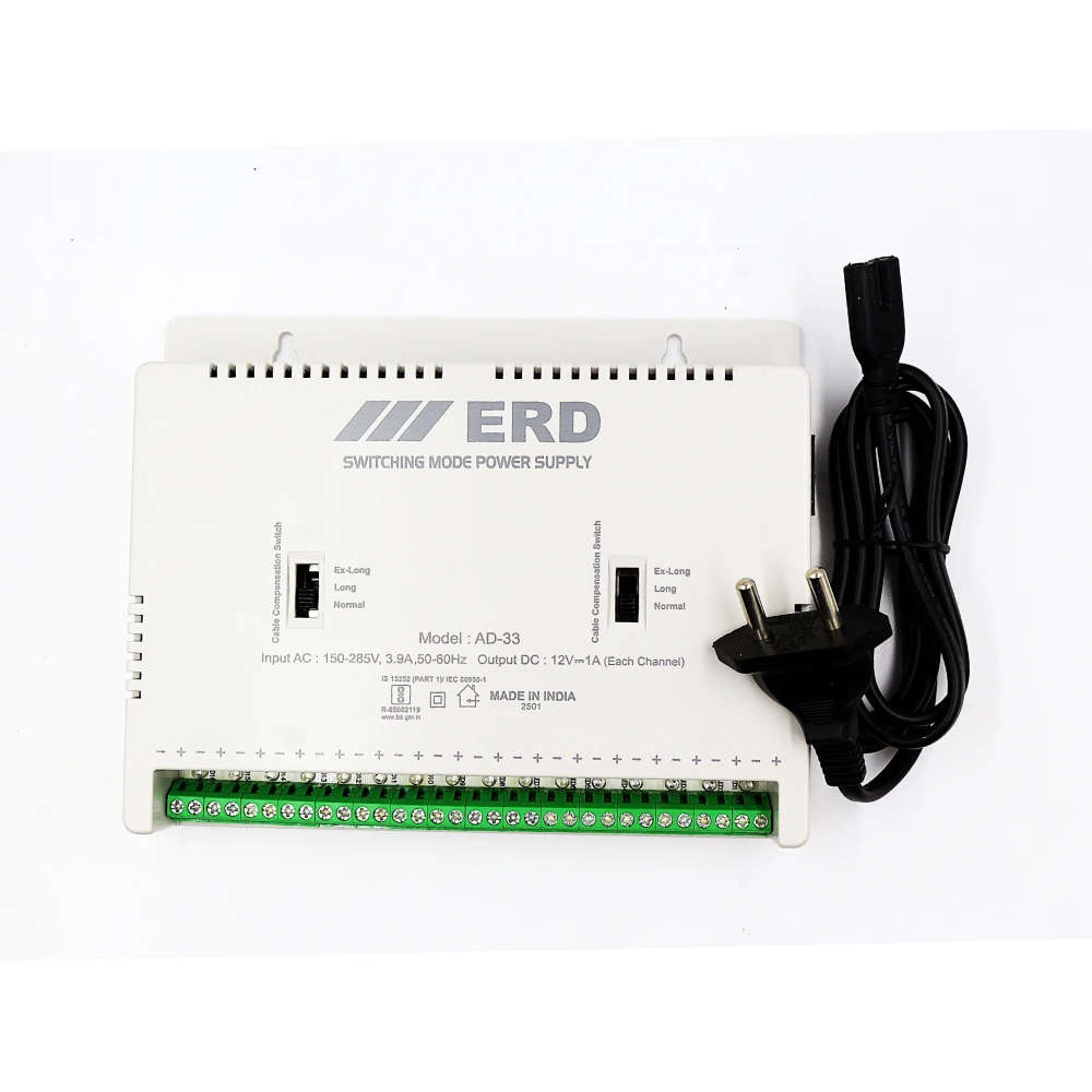 ERD CCTV Power Supply 12v/16a Multi For 16ch (AD33) view 2